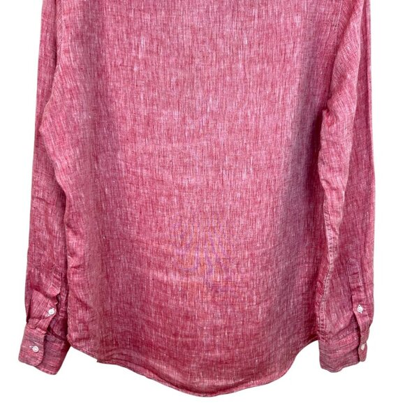 Frank & Eileen - Women’s ‘Eileen’ Relaxed Linen Shirt in Red Raspberry, XX-Small - Picture 9 of 13